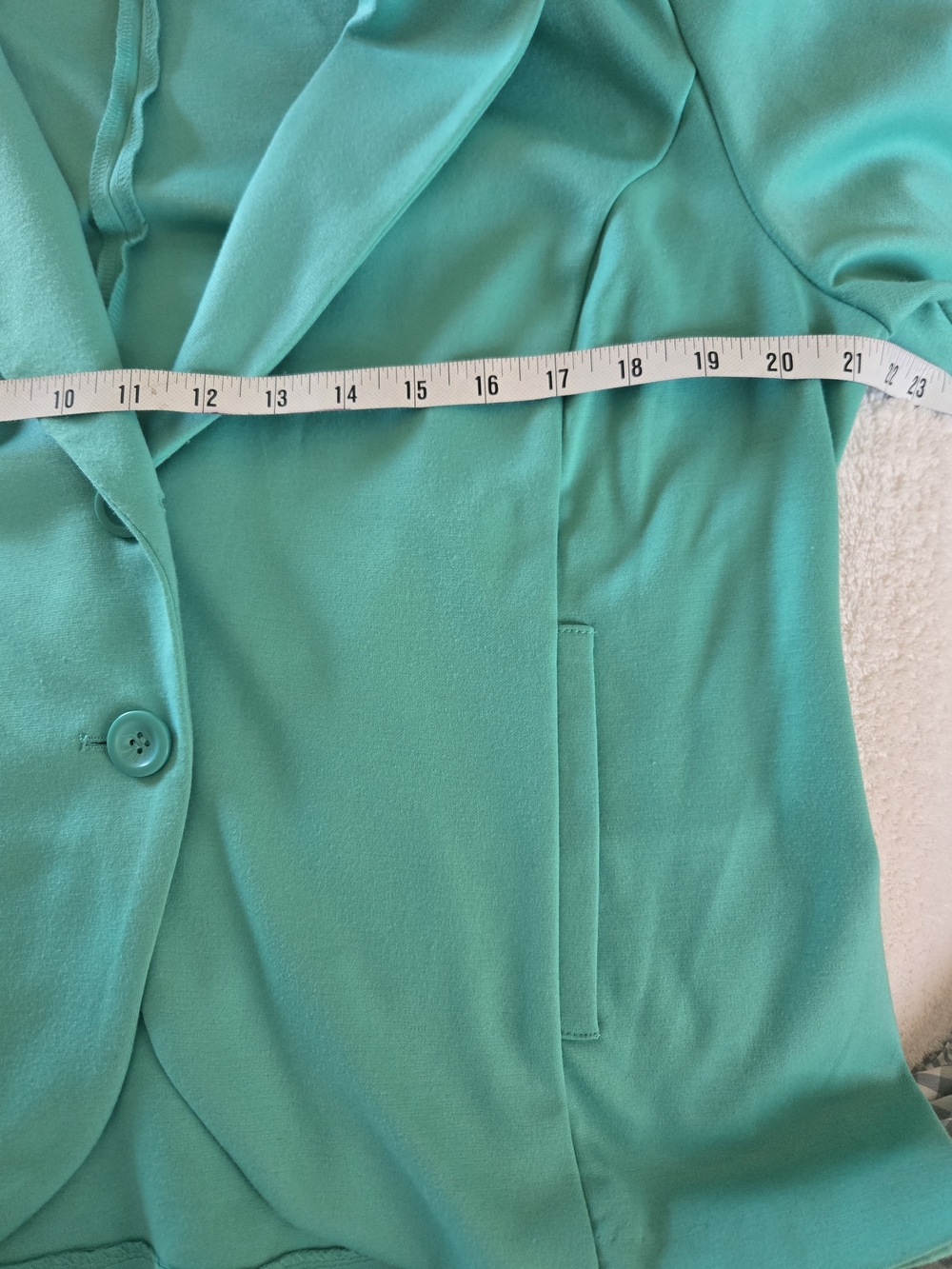 Metaphor Teal Double-Button Tailored Blazer - Picture 6 of 7